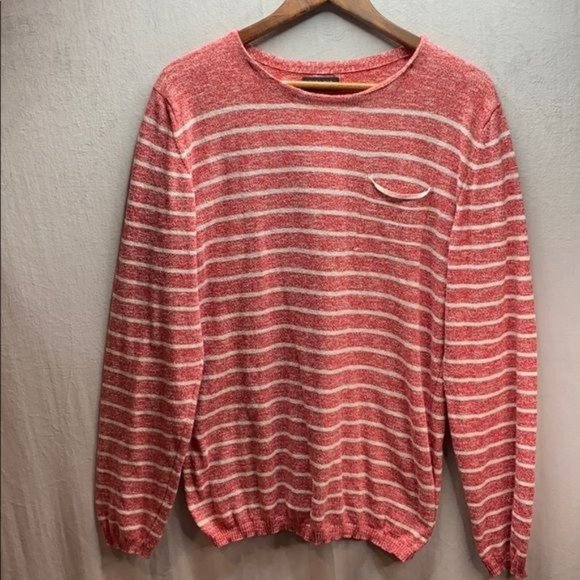 Zara Other - Zara Man red white striped long sleeve shirt large
